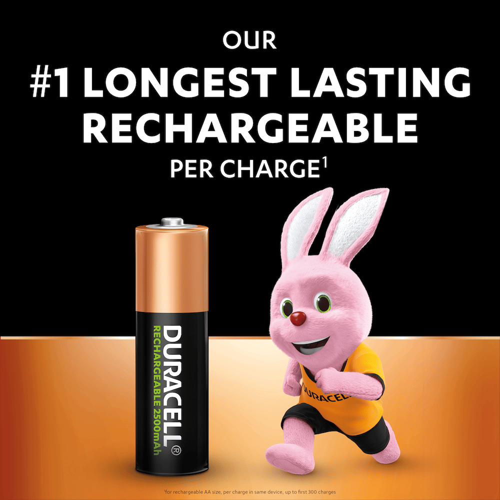 Duracell Rechargeable AAA Batteries, Pre-Charged 1.5V Triple A Battery, 4  Pack
